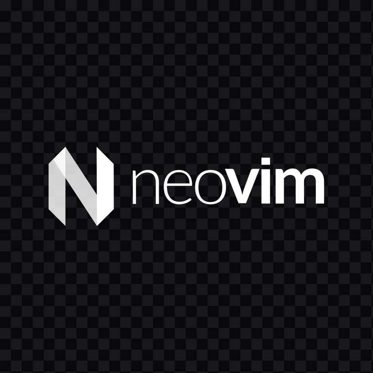 logo Neovim putih PNG