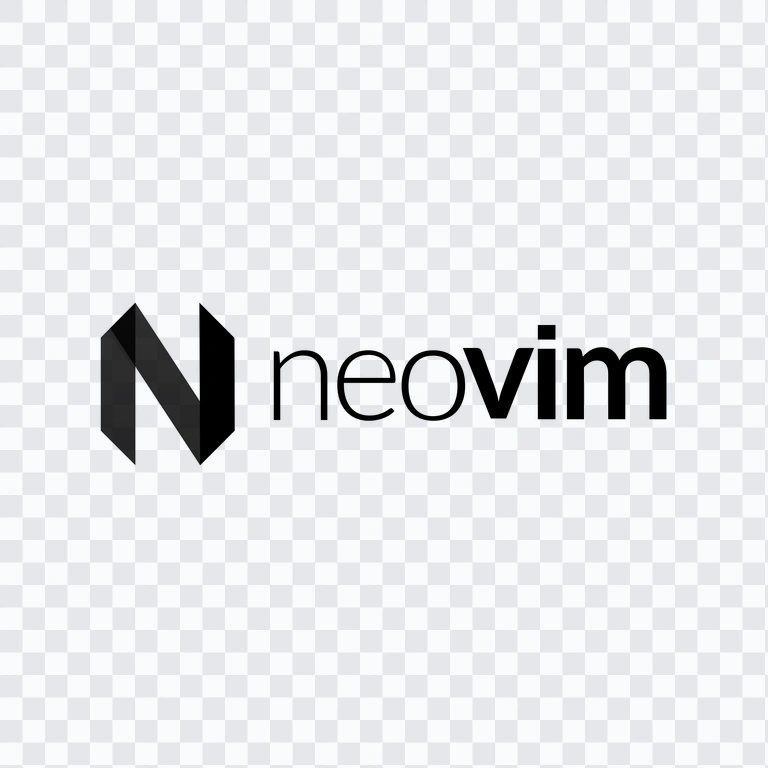 logo Neovim hitam PNG