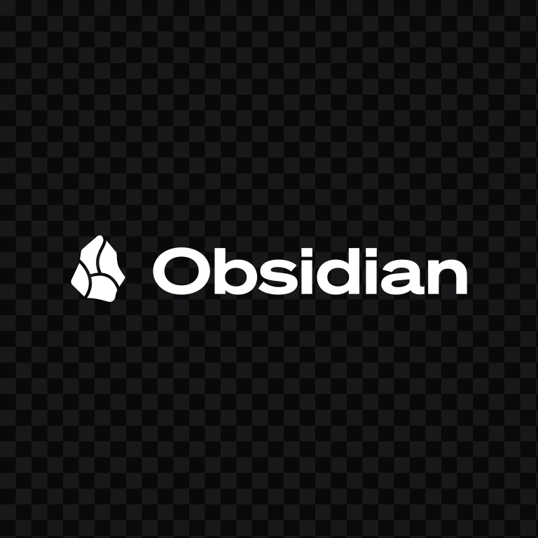 logo Obsidian putih SVG