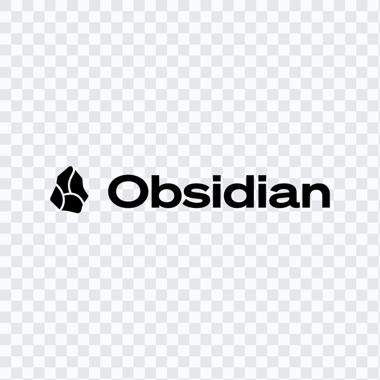 logo Obsidian hitam SVG