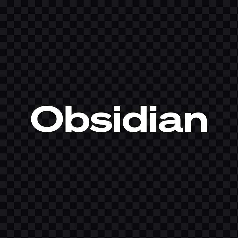 wordmark Obsidian putih SVG
