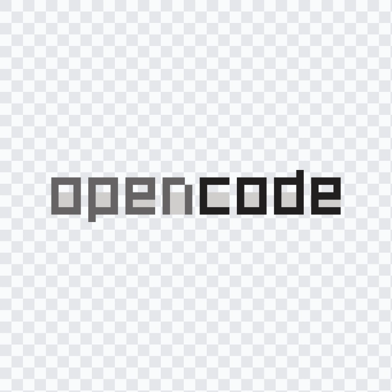 OpenCode colored wordmark SVG