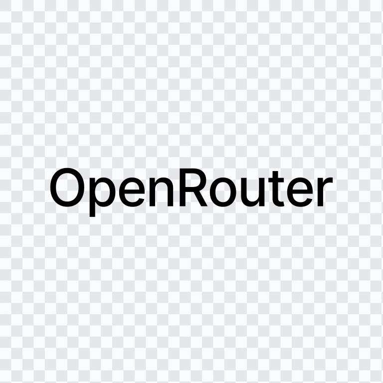 OpenRouter black wordmark SVG