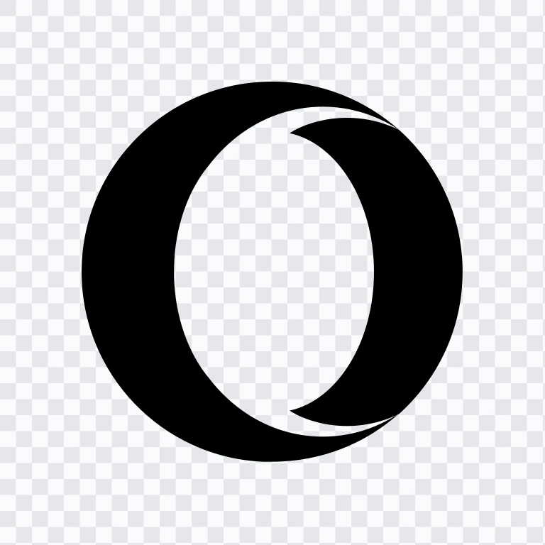 Opera black icon SVG