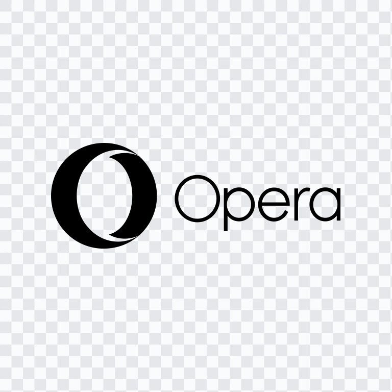 Opera black logo SVG