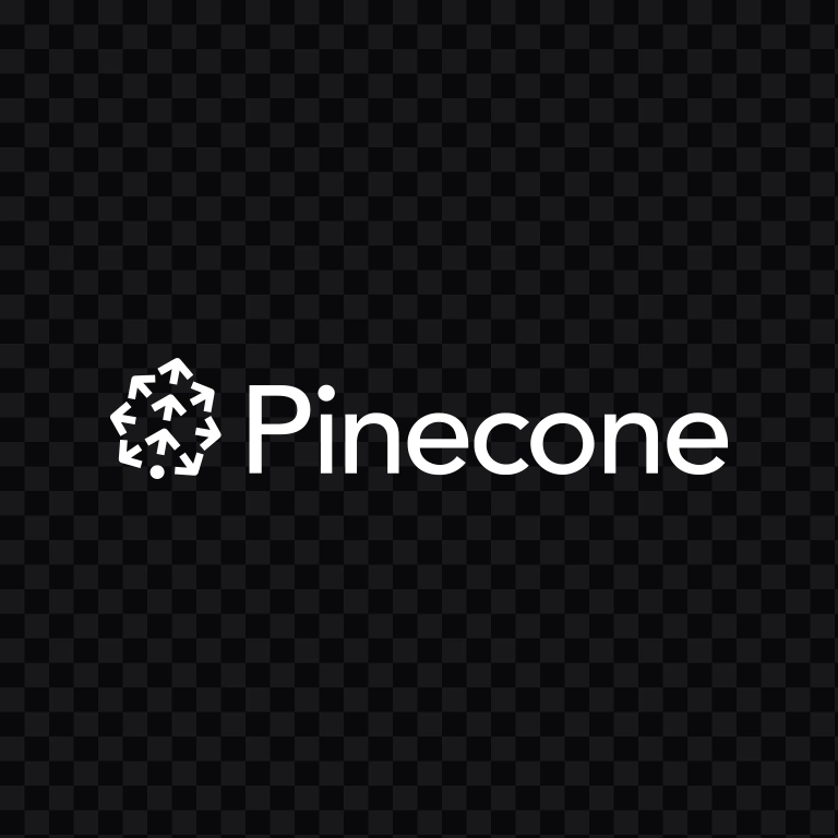 Pinecone white logo SVG