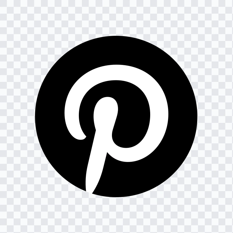 Pinterest black icon SVG