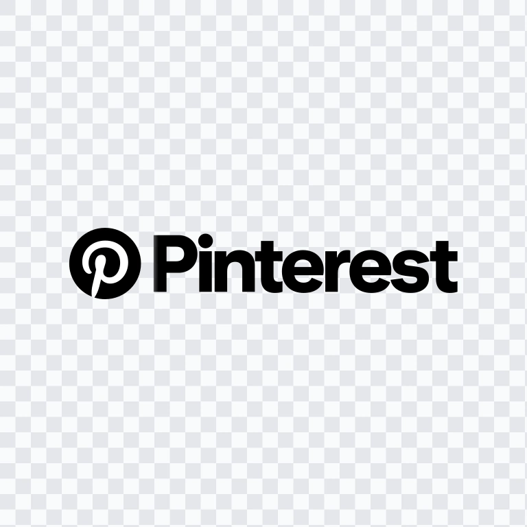 Pinterest black logo SVG