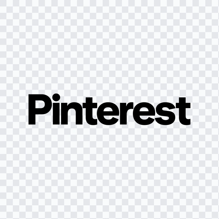Pinterest black wordmark PNG