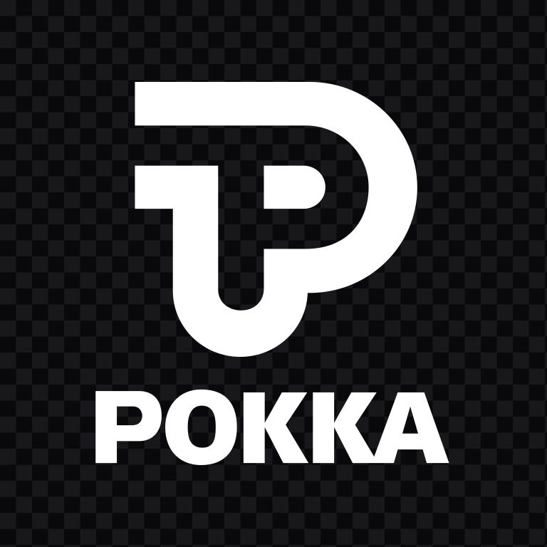 POKKA Vertical white logo SVG