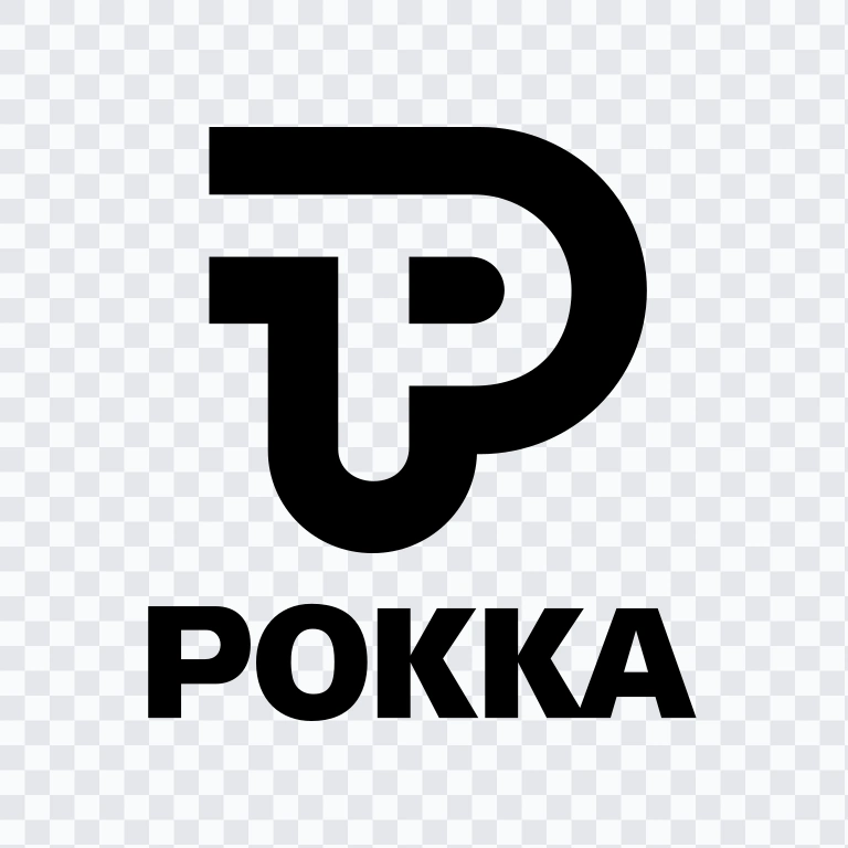 POKKA Vertical black logo SVG