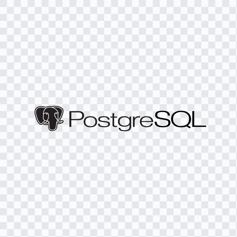 logo PostgreSQL hitam SVG