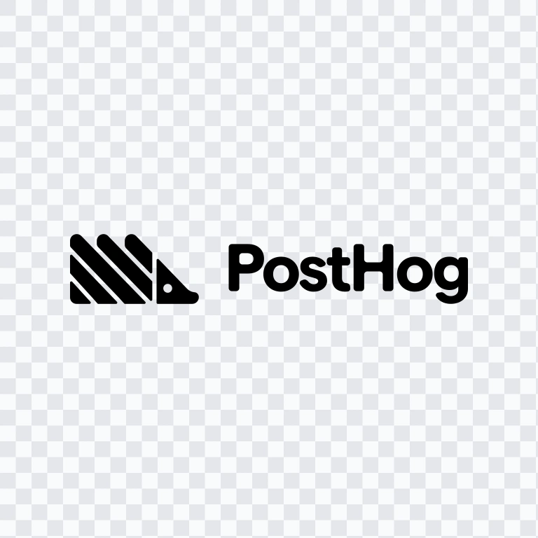PostHog Horizontal black logo SVG