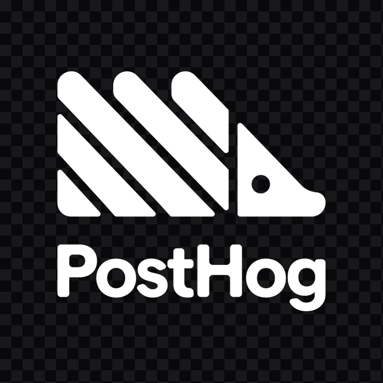 PostHog Vertical white logo SVG