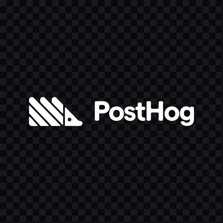 PostHog Horizontal white logo SVG