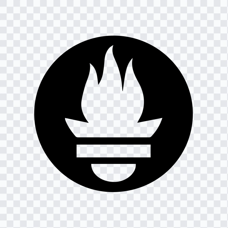 Prometheus black icon SVG