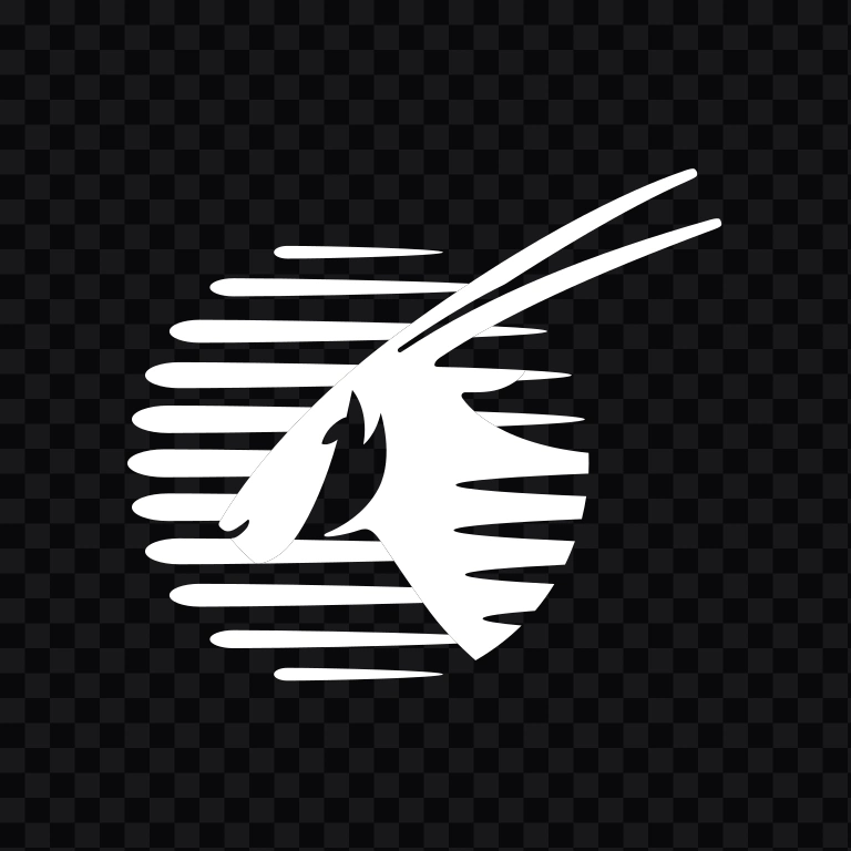 logo mark Qatar Airways putih SVG