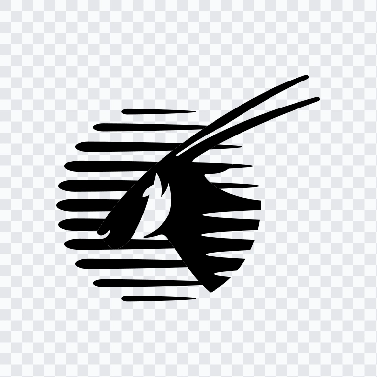 logo mark Qatar Airways hitam SVG