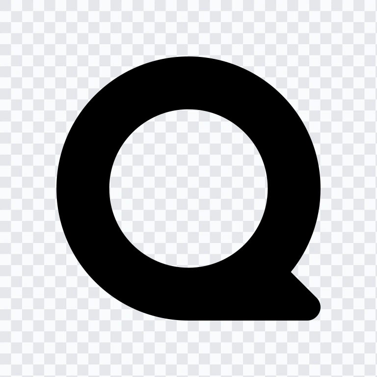 Quora black icon SVG
