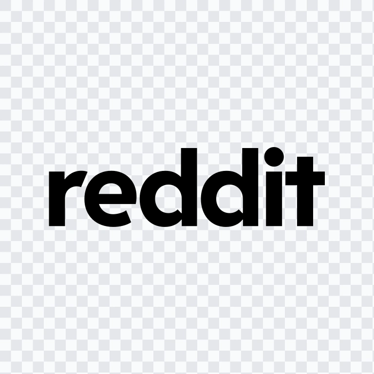 Reddit black wordmark SVG