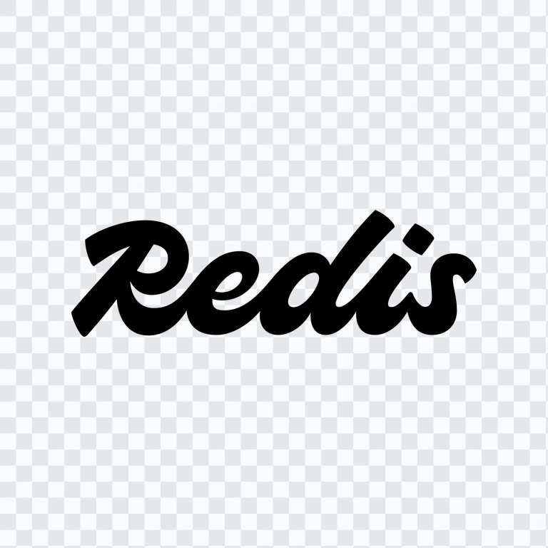 wordmark Redis hitam PNG