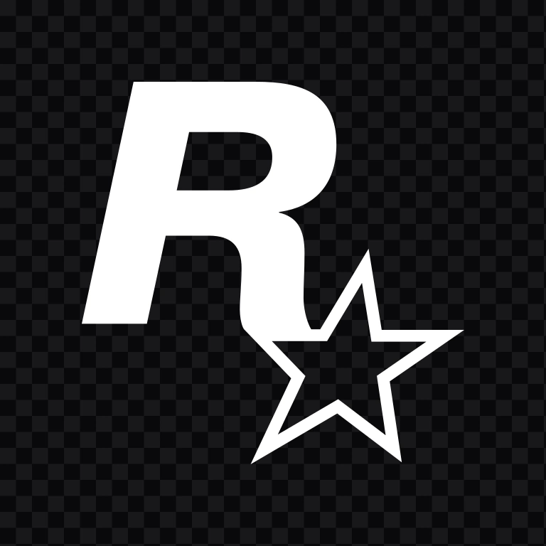 Rockstar Games white icon SVG