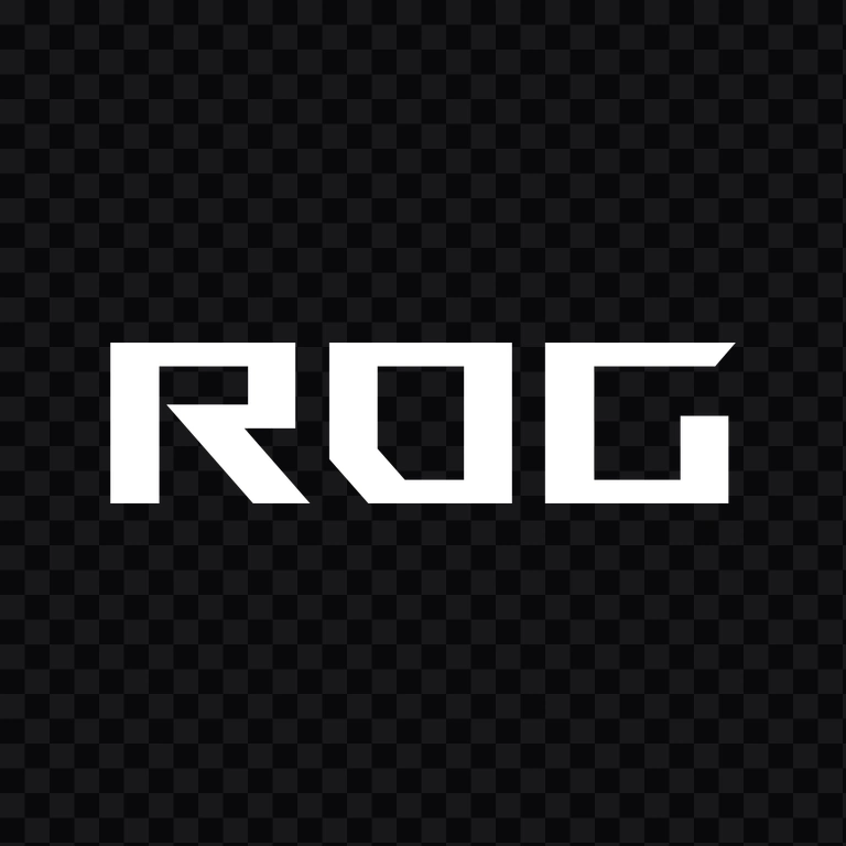 ROG (Republic of Gamers) white wordmark PNG