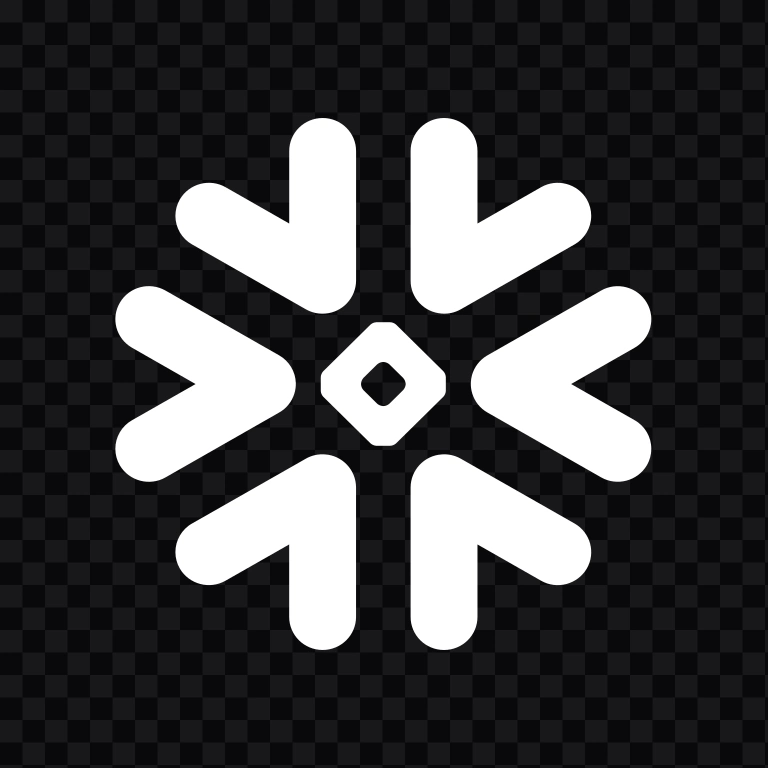 Snowflake white icon SVG