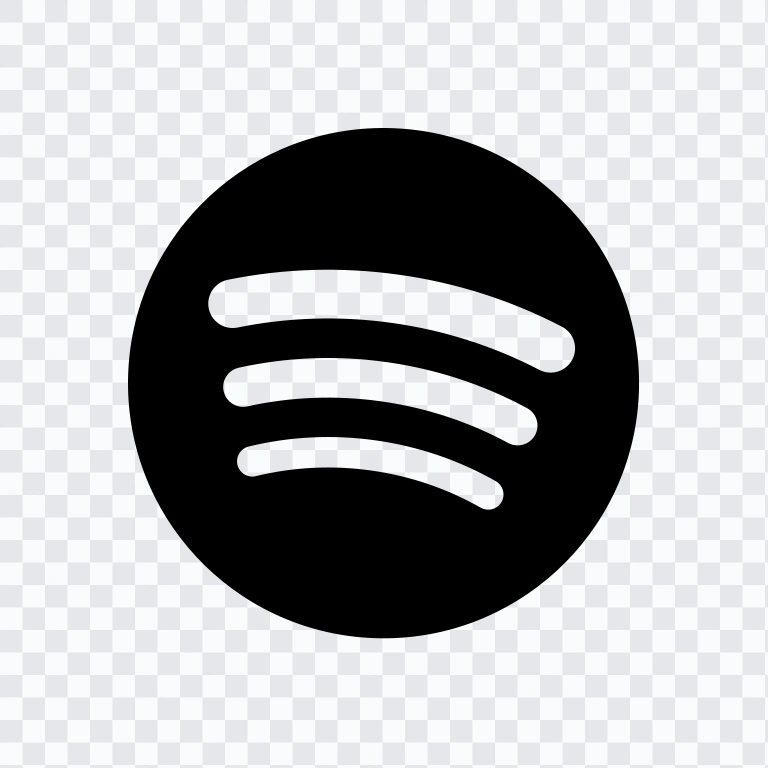 Spotify black icon PNG