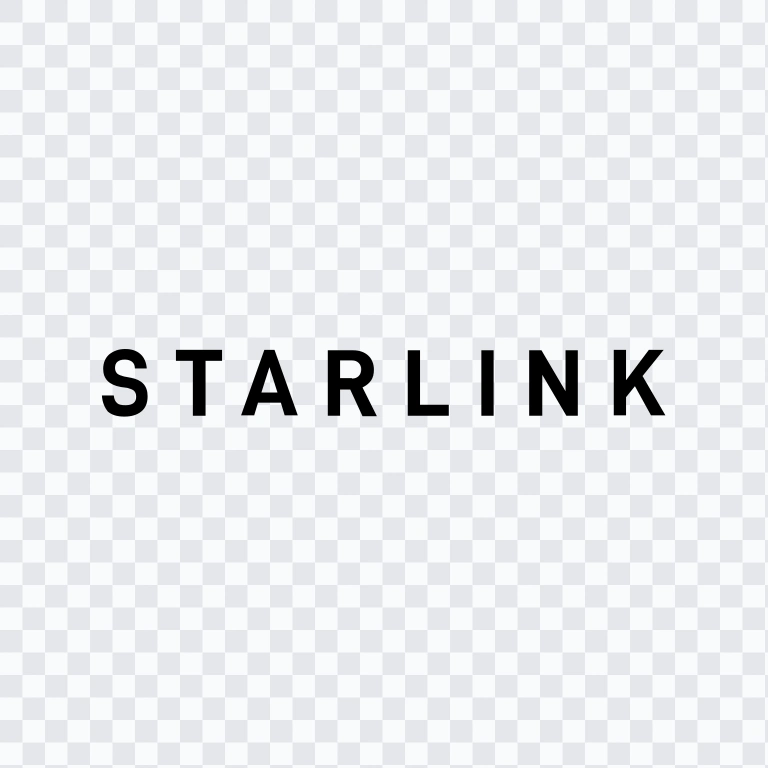 wordmark Starlink hitam SVG