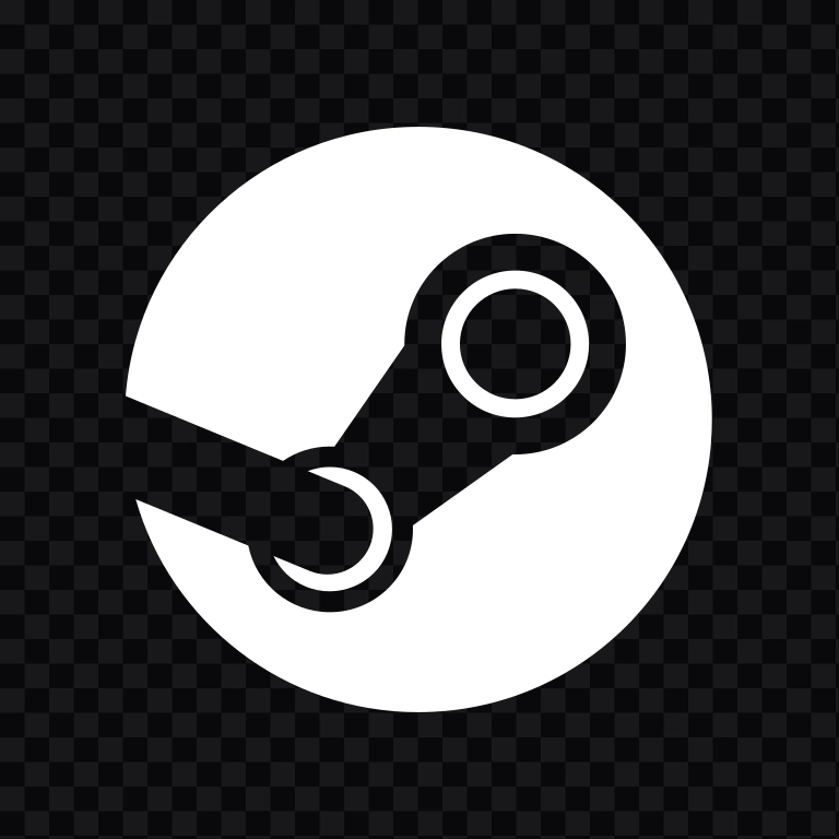 Steam white icon SVG