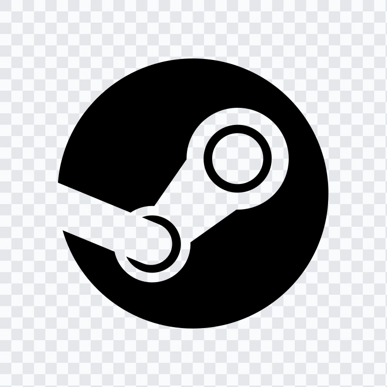 Steam black icon SVG