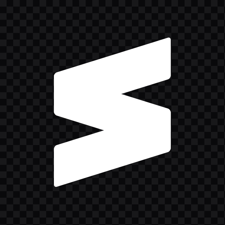 ikon Sublime Text putih PNG