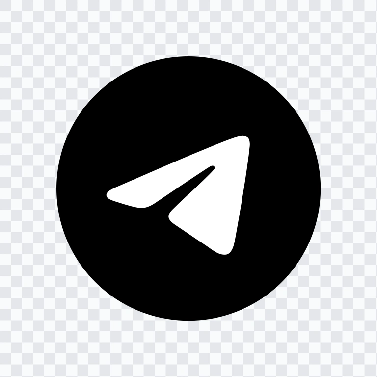 ikon Telegram hitam SVG