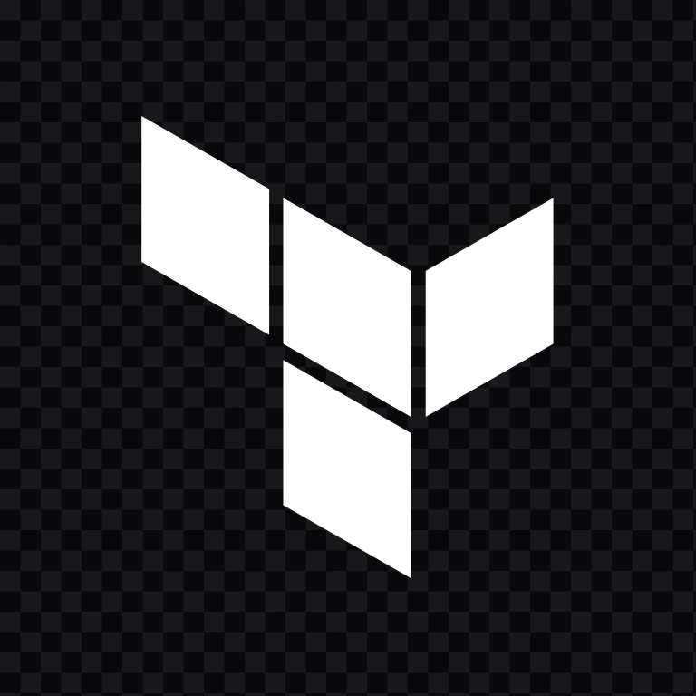 Terraform white icon PNG