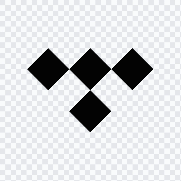 TIDAL Square black icon SVG