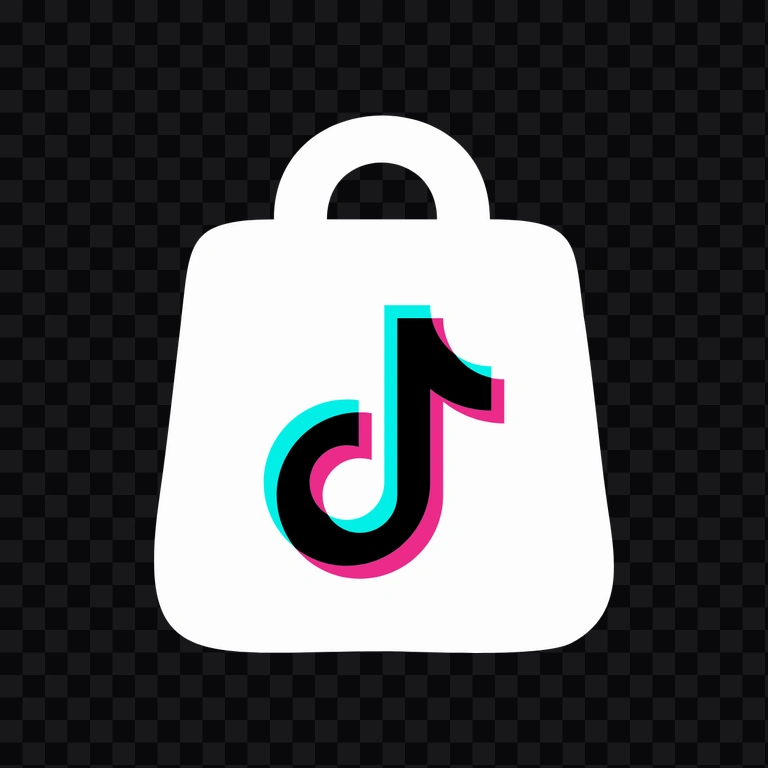 ikon Tiktok Shop putih PNG