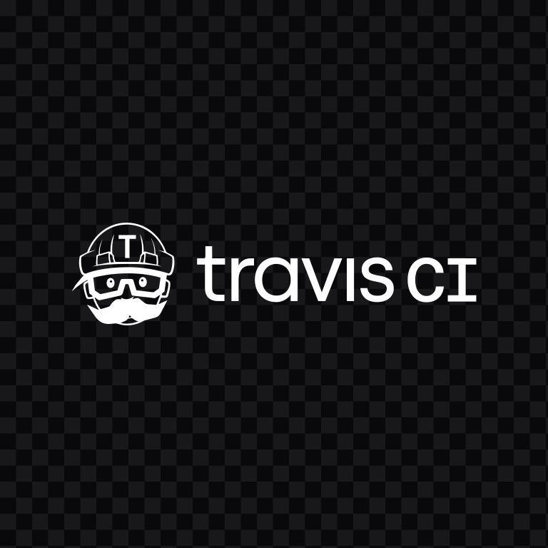 Travis CI white logo SVG