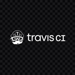 logo Travis CI putih SVG