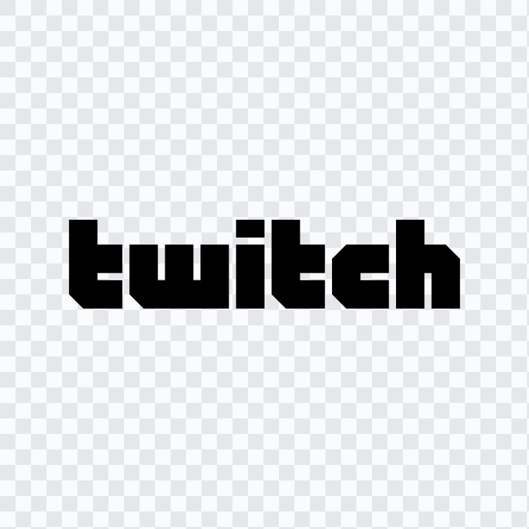 wordmark Twitch hitam SVG