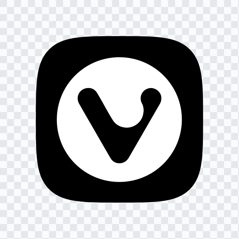 Vivaldi black icon SVG