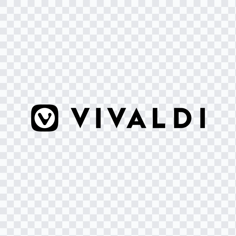 Vivaldi black logo SVG