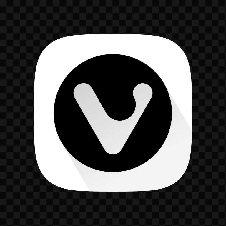 Vivaldi white icon SVG