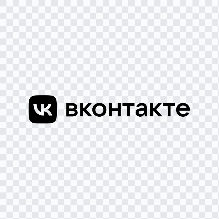 VK (VKontakte) Horizontal black logo SVG