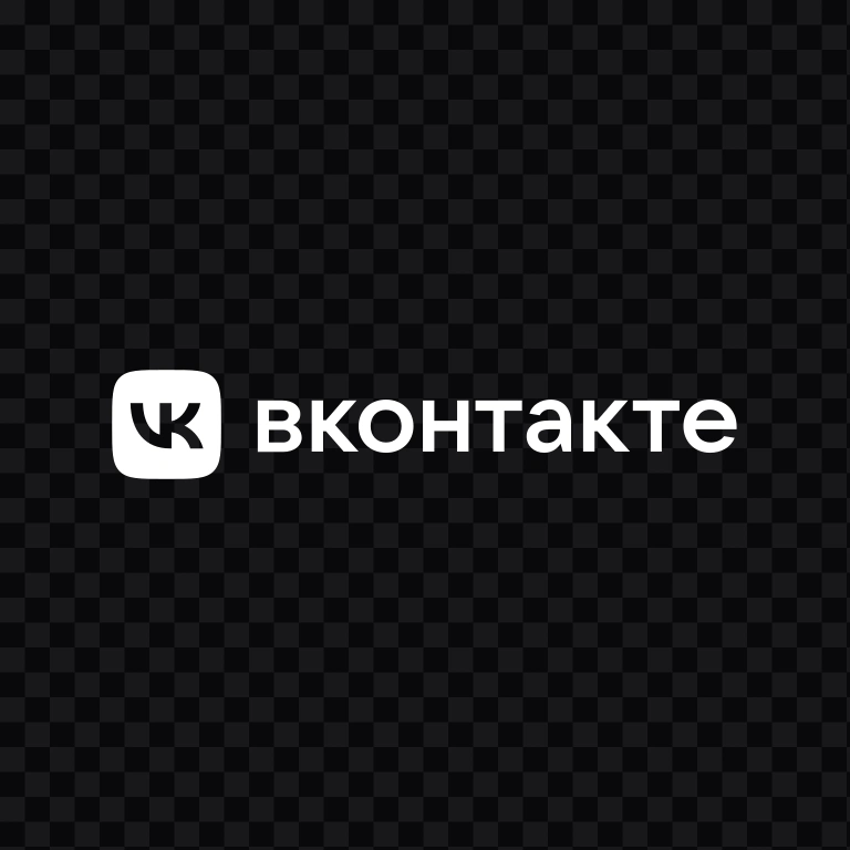 VK (VKontakte) Horizontal white logo SVG