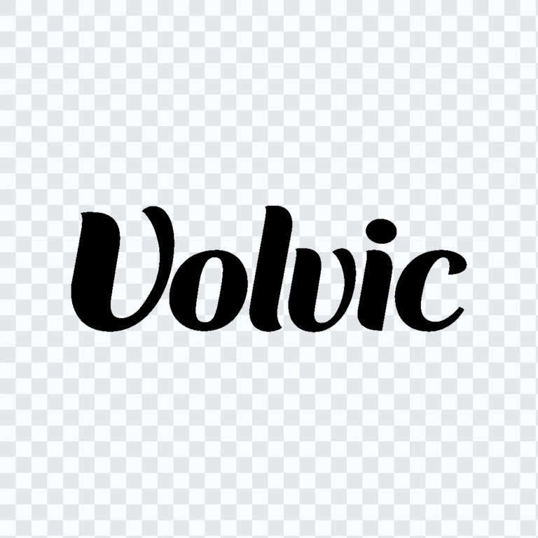 Volvic black wordmark PNG