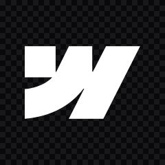 Webflow white icon SVG