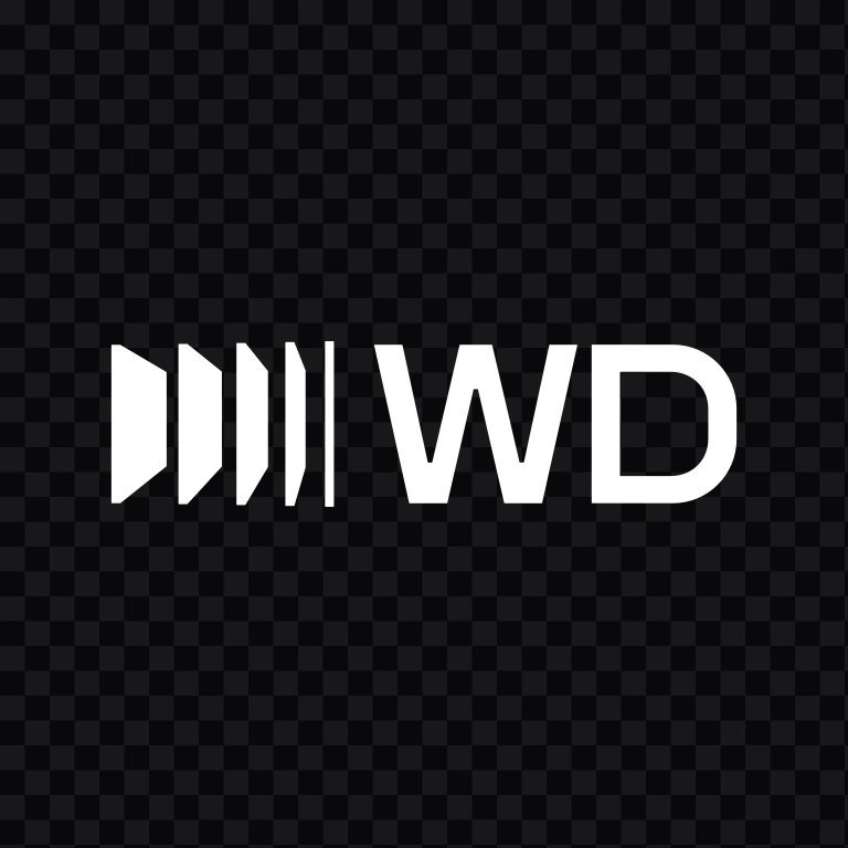 Western Digital white logo SVG