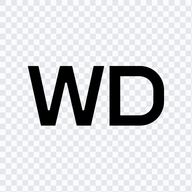 Western Digital black wordmark SVG