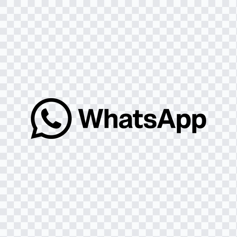 WhatsApp black logo PNG